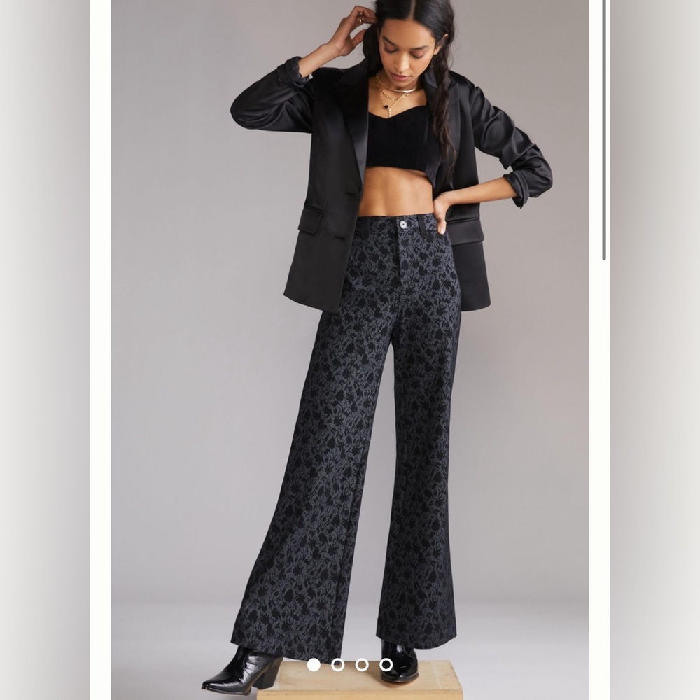Maeve Naomi Flare Pant Jacquard Size 6